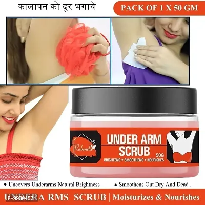 Trendy Under Arm Scrub Gently Exfoliates The Sensitive Skin Of Under Arms, Blend Of Coconut Oil And Coconut Shell Powder Brightens Softens Nourishes And Smoothens Your Underarms Scrub