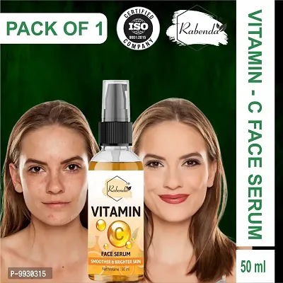 Trendy 1% Vitamin C Face Serum With Mandarin For Glowing Skin With Pure Ethyl Ascorbic Acid For Hyperpigmentation And Dull Skin, Fragrance-Free, 50 Ml-Pack-1