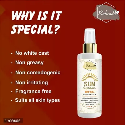 Trendy Sunscreen Cream Spf 30+, Whitening, Moisturising, Anti Aging,Reduce Dark Spote Protetion From Uva/Uvb/Pa++, Sun Protection And De Tan - Spf 30-thumb3