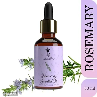 LABANGERRY Rosemary Essential Oil for Healthy Hair, Skin, Sleep - 100% Pure, Natural and Undiluted, Organic Certified, 30ml