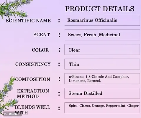 LABANGERRY Rosemary Essential Oil for Healthy Hair, Skin, Sleep - 100% Pure, Natural and Undiluted, Organic Certified, 30ml-thumb5