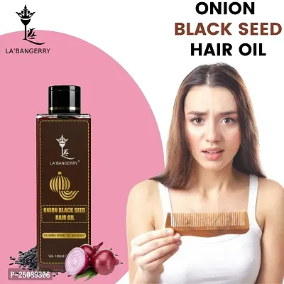 LA'BANGERRY High Quality Onion Black Seed Hair Oil For Help To Hair Growth And Control Hair Fall | ganjepan ke liye Sabse Accha oil