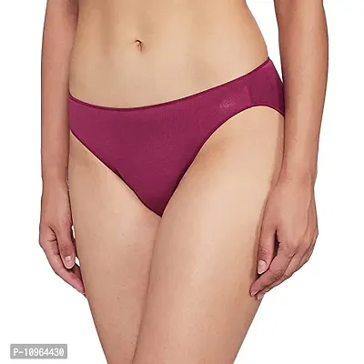 Stylish Purple Cotton Solid Briefs For Women-thumb0