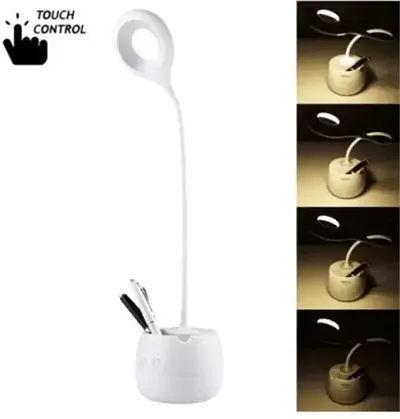 Sensor Touch Study Lamp, Rechargeable Touch Sensor Desk Lamp Table Lamp Study Lamp With Pen And Phone Holder And Children Eye-Protection.