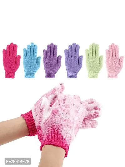 Strong Exfoliating Hydro Body Scrub Gloves. Dead Skin Cell Remover. Bath and Shower Gloves for deep cleansing and a healthy looking skin (Heavy Exfoliating, Gray)-thumb0