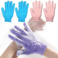 Strong Exfoliating Hydro Body Scrub Gloves. Dead Skin Cell Remover. Bath and Shower Gloves for deep cleansing and a healthy looking skin (Heavy Exfoliating, Gray)-thumb1