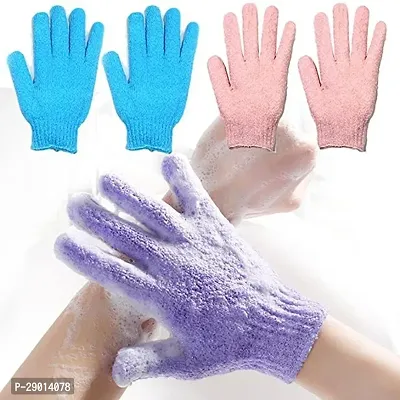 Strong Exfoliating Hydro Body Scrub Gloves. Dead Skin Cell Remover. Bath and Shower Gloves for deep cleansing and a healthy looking skin (Heavy Exfoliating, Gray)-thumb2