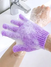 Strong Exfoliating Hydro Body Scrub Gloves. Dead Skin Cell Remover. Bath and Shower Gloves for deep cleansing and a healthy looking skin (Heavy Exfoliating, Gray)-thumb3