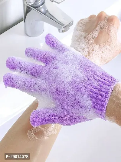 Strong Exfoliating Hydro Body Scrub Gloves. Dead Skin Cell Remover. Bath and Shower Gloves for deep cleansing and a healthy looking skin (Heavy Exfoliating, Gray)-thumb4
