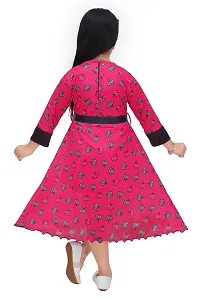 Fancy Floral Printed Frock For Girls-thumb3