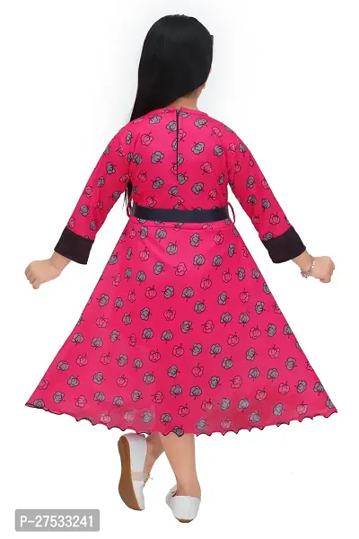 Fancy Floral Printed Frock For Girls-thumb4