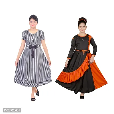 FABULOUS COLOURFUL FROCKS PACK OF 2-thumb0