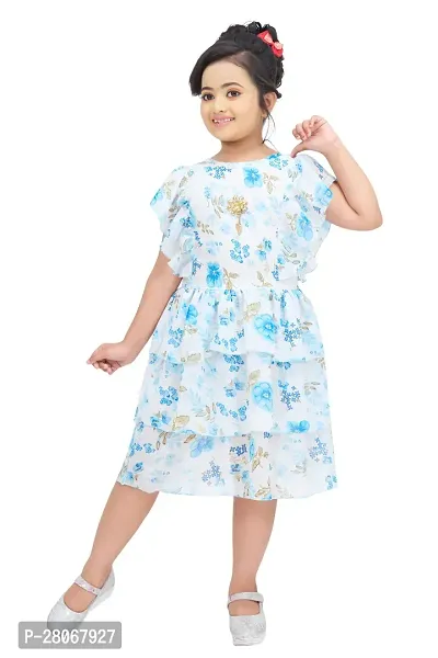 PRINCESS FLORAL PRINTED DRESS FOR GIRLS-thumb0