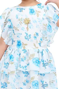 PRINCESS FLORAL PRINTED DRESS FOR GIRLS-thumb1