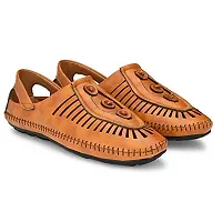 Walkstyle Men's Woven Roman Casual Sandals-thumb2