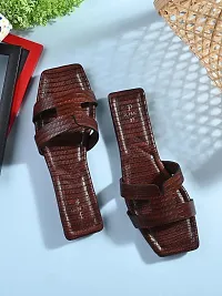 EL PASO Women Brown Faux Leather Casual Slip On FlatsEPW555Brown_3-thumb1