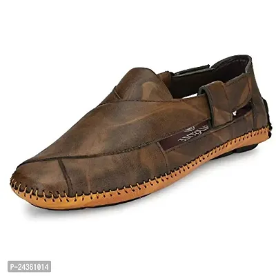Walkstyle Men's Brown Rich Look Drive Sandals
