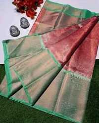 Elegant Multicoloured Art Silk Saree with Blouse piece For Women-thumb1