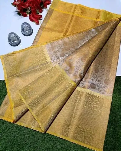 Elegant Art Silk Saree with Blouse piece For Women