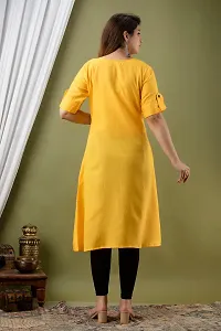 PEELOANE SHRIVASHRI TEX Women's New Elegance Regular Fit Soft Cotton 3/4 Sleeve Casual Round Kurti-thumb4