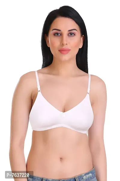 Featherline Casual Poly Cotton Non Padded Non Wired Everyday Womens T-Shirt Bras-thumb5