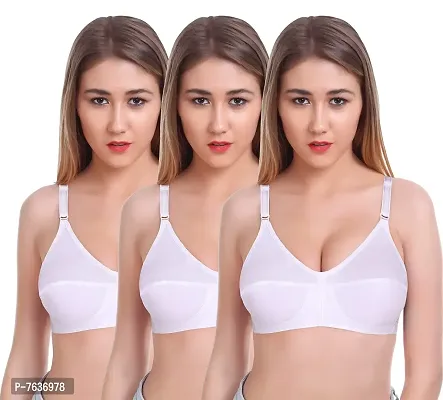 Buy Featherline 100% Pure Cotton Perfect Fitted Non Padded Women's Everyday  Bras (Elastic Straps) Online In India At Discounted Prices