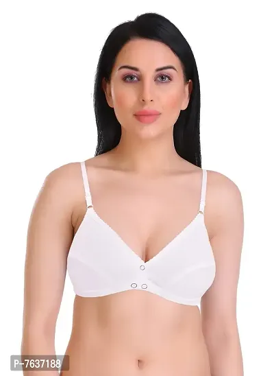 Featherline Non Padded Non Wired Everyday Womens Front Open T-Shirt Bras-thumb0