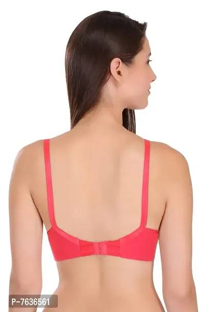 Featherline 100% Pure Cotton Perfect Fitted Non Padded Women's Everyday Bras (Elastic Straps)-thumb2