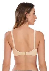 Featherline Cotton Non Padded Non Wired Full Coverage Women's Everyday Bra (Skin, White, 32B)-thumb1