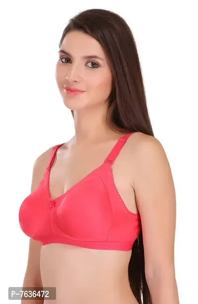 Featherline Perfect Fitted Poly Cotton Non-Padded Seamless Full Coverage Women's Minimizer Bra-thumb3