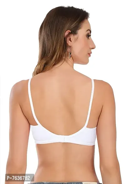 Featherline Poly Cotton M Frame Seamless Non Padded Non Wired Everyday Women's T-Shirt Bra-thumb2