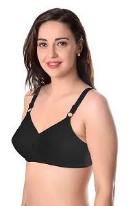 Featherline Cotton M Frame Two Section Cup Design Non Padded Non Wired Full Coverage Women's Everyday Bra-thumb2