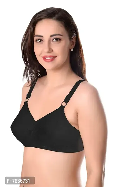 Featherline Cotton M Frame Two Section Cup Design Non Padded Non Wired Full Coverage Women's Everyday Bra-thumb3