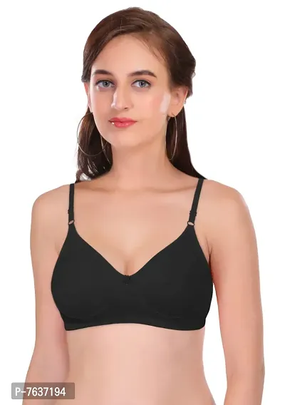 Featherline Poly Cotton Non Padded Non Wired Seamless Everyday Womens T-Shirt Bra-thumb4