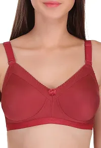 Featherline Perfect Fitted Poly Cotton Non-Padded Seamless Full Coverage Women's Minimizer Bra-thumb4