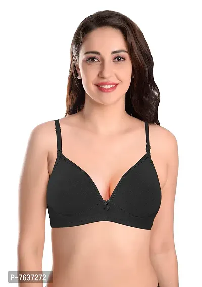 Featherline Casual Seamless Poly Cotton Non Padded Non Wired Multiway Womens T-Shirt Bras-thumb4