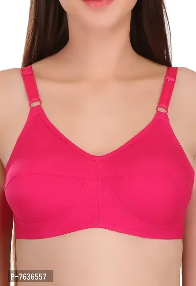 Featherline 100% Pure Cotton Perfect Fitted Non Padded Women's Everyday Bras (Elastic Straps)-thumb5