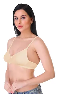 Featherline Casual Poly Cotton Non Padded Non Wired Everyday Womens T-Shirt Bras-thumb2