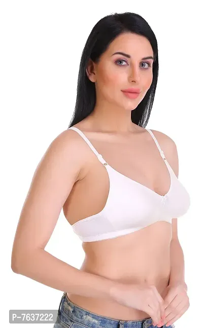 Featherline Casual Poly Cotton Non Padded Non Wired Everyday Womens T-Shirt Bras-thumb5