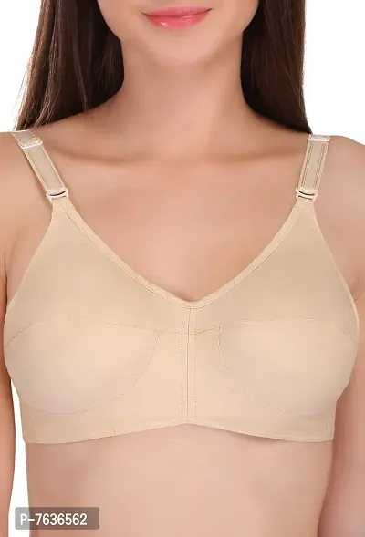 Featherline 100% Pure Cotton Perfect Fitted Non Padded Women's Everyday Bras (Elastic Straps)-thumb5