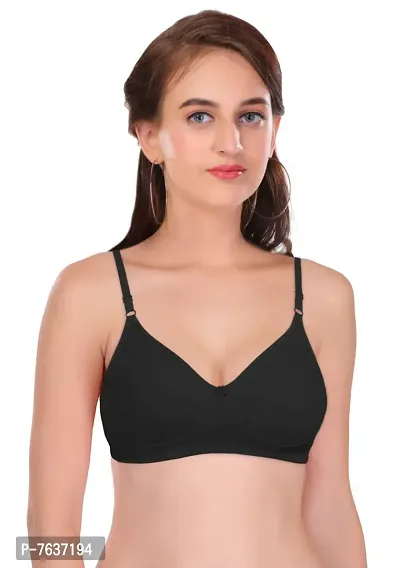 Featherline Poly Cotton Non Padded Non Wired Seamless Everyday Womens T-Shirt Bra-thumb5