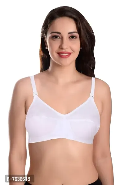 Featherline Cotton Non Padded Non Wired Women's Everyday Bras (Cotton Straps)