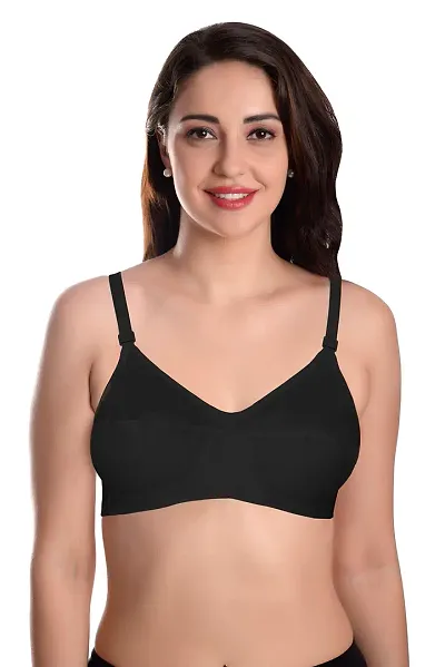 Featherline Cotton Non Padded Non Wired Women's Everyday Bras (Cotton Straps)