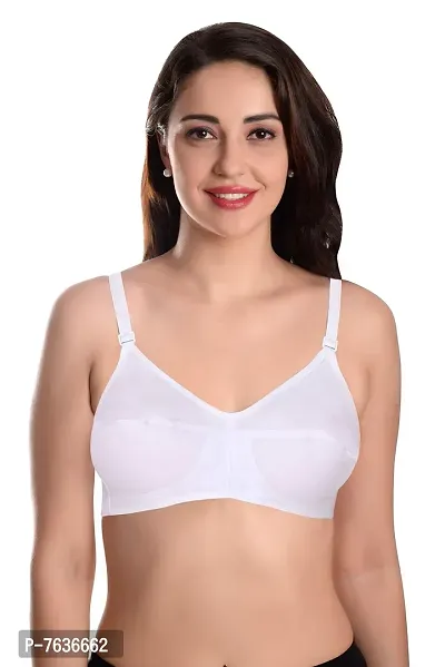 Featherline Cotton Non Padded Non Wired Women's Everyday Bras (Cotton Straps)-thumb3