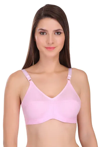 Featherline 100% Pure Cotton Perfect Fitted Non Padded Women's Everyday Bras (Elastic Straps)