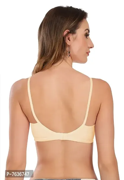 Featherline Poly Cotton M Frame Seamless Non Padded Non Wired Everyday Women's T-Shirt Bra-thumb2