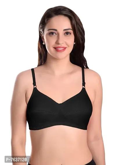 Featherline Pure Cotton Non Padded Non Wired Perfect Fitted Women's Everyday Bras-thumb0