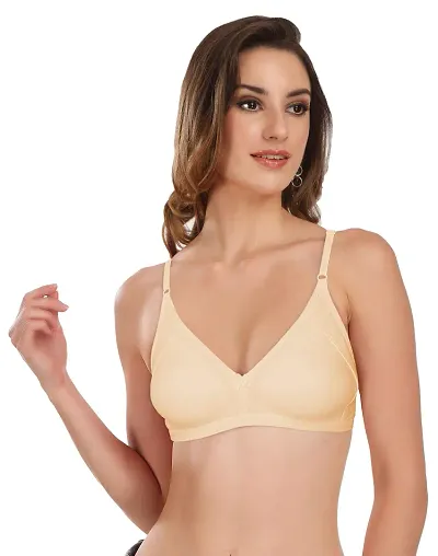 Women's Wirefree Padded Push-Up Moulded Pads/Convertible Straps with Medium Coverage T-Shirt Bra