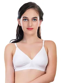 Featherline Casual Poly Cotton Non Padded Non Wired Seamless Women's T-Shirt Bras-thumb3