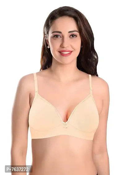 Featherline Casual Seamless Poly Cotton Non Padded Non Wired Multiway Womens T-Shirt Bras-thumb3